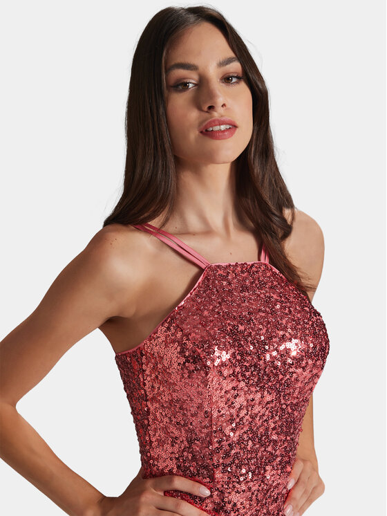 Swing Swing Sukienka wieczorowa 5AG05100 Różowy Slim Fit