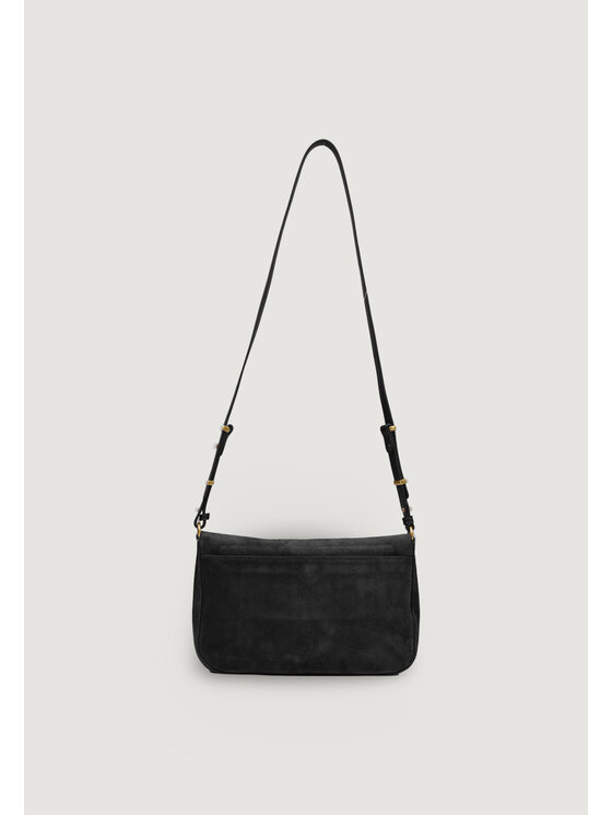 PINKO PINKO Torebka LOVE SATCHEL CLASSIC SUEDE Czarny