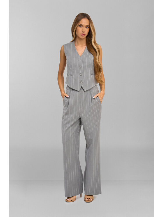 Salme Salme Spodnie damskie Ewelina Szary Regular Fit