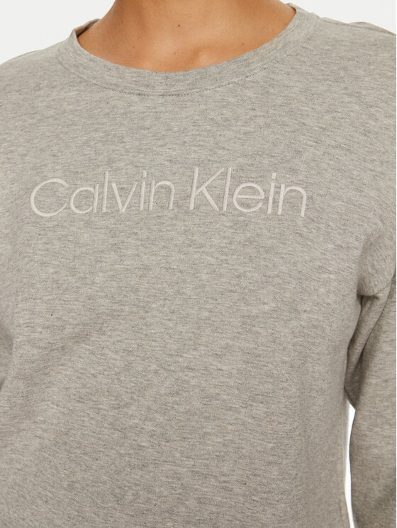 Calvin Klein Calvin Klein Pyžamový top Relaxed Crew Pullover QS7273E Sivá Regular Fit