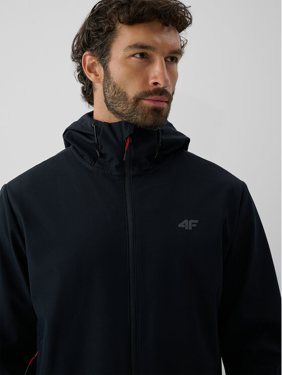 4F 4F Kurtka przejściowa URBAN COMMUTER Czarny Regular Fit