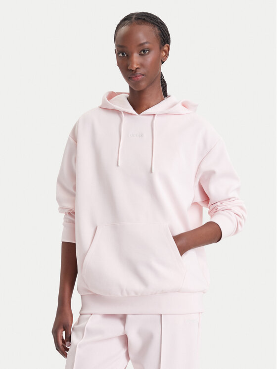 Guess Guess Bluza V6BQ17 K6354 Różowy jasny Oversize