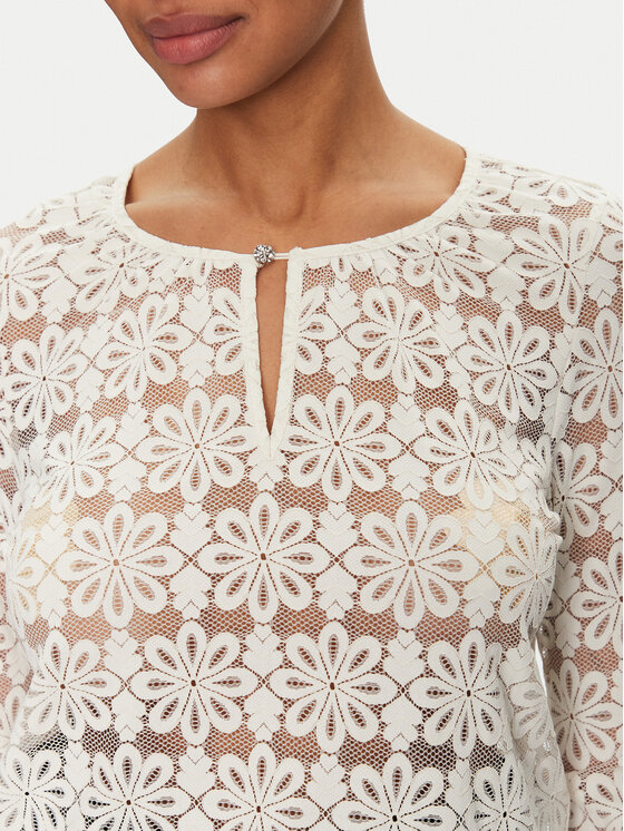 Morgan Morgan Bluse 251-TFLEUR Écru Regular Fit