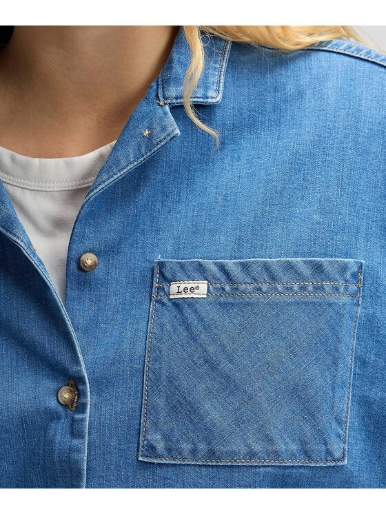 Lee Lee Koszula jeansowa 112378744 Niebieski Relaxed Fit