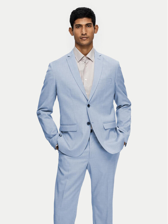 Blazer Uomo SELECTED HOMME - Giacca Elegante Manica Lunga In Misto Poliestere E Viscosa (65% Poliestere, 33% Viscosa, 2% Elastan)