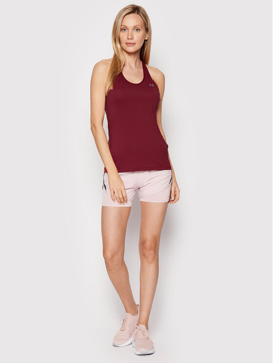 Under Armour Top HeatGear Armour Racer 1328962 Tamnocrvena Fitted