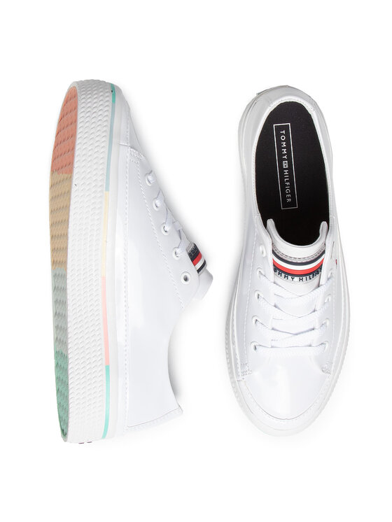 Tommy hilfiger striped flatform sales sneaker