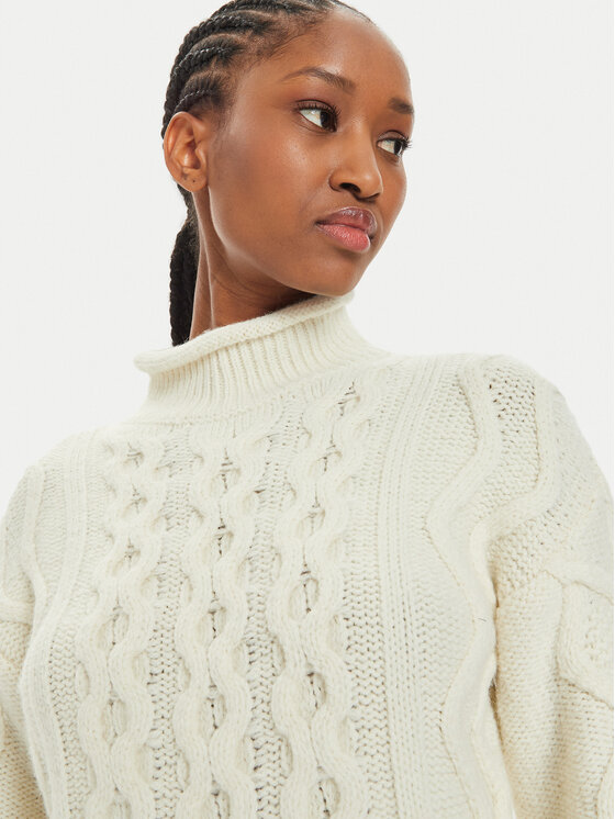 HUGO Hugo Rollkragenpullover Savenia 50527692 Écru Regular Fit