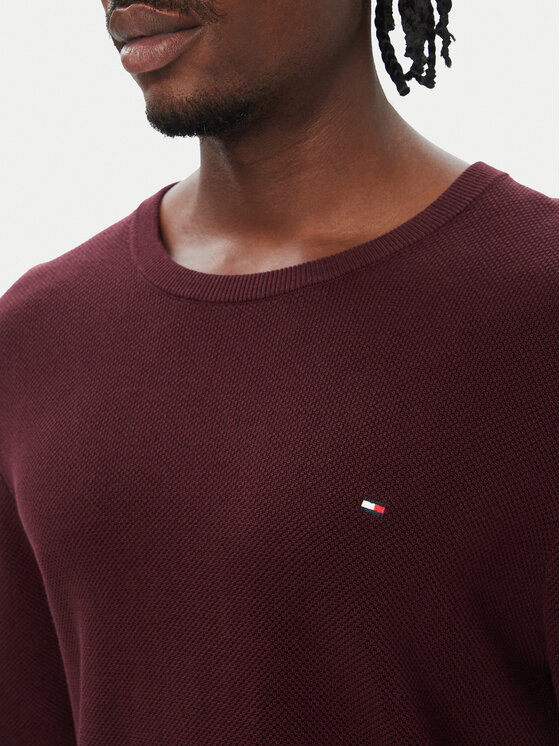 Tommy Hilfiger Tommy Hilfiger Sweter Essential MW0MW36347 Czerwony Regular Fit