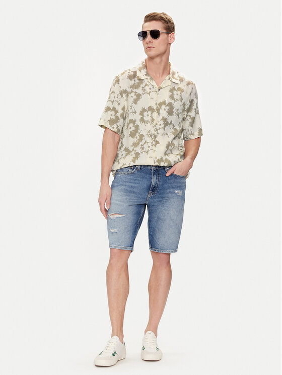 Calvin Klein Calvin Klein Košeľa Flower K10K112703 Béžová Regular Fit