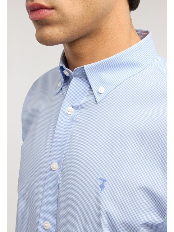 Trussardi Trussardi Koszula 5030N000037N0QA Turkusowy Regular Fit