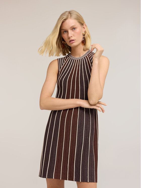 Motivi Motivi Abito da cocktail 7677W001572N0V2 Marrone Flared Fit