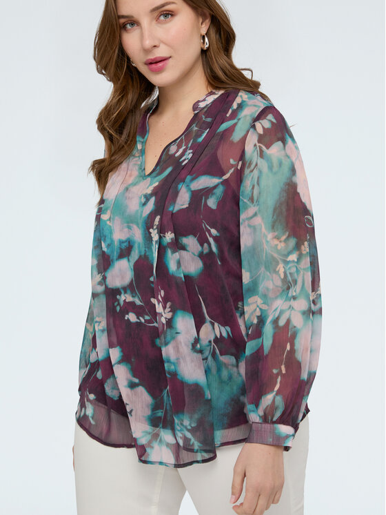 Fiorella Rubino Fiorella Rubino Bluzka 2062T002447N0Z6 Bordowy Regular Fit