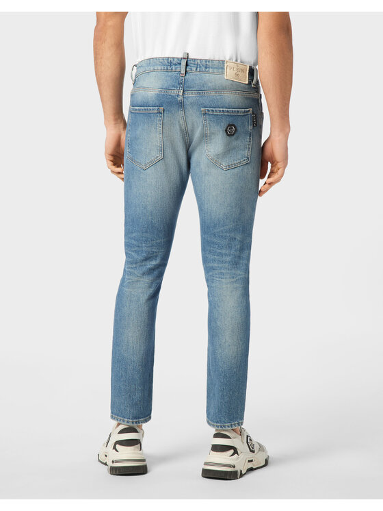 PHILIPP PLEIN PHILIPP PLEIN Džínsy 24863 Modrá Skinny Fit