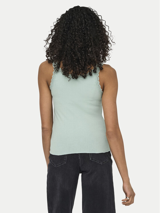 ONLY ONLY Top Sara 15345994 Verde chiaro Slim Fit