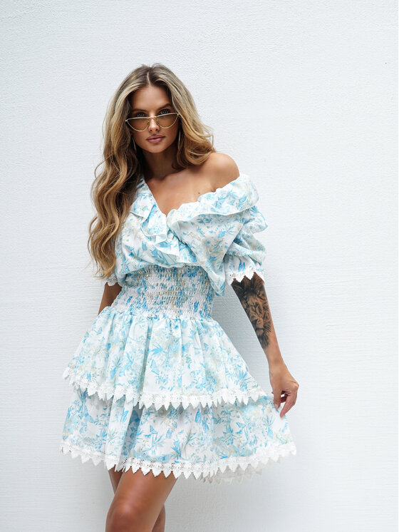 LilaLou LilaLou Sukienka letnia Nana Niebieski Regular Fit