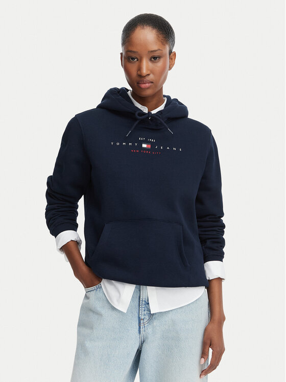 Tommy Jeans Hanorac Linear DW0DW23485 Bleumarin Regular Fit
