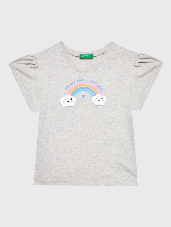 United Colors Of Benetton Tricou 3096G107Z Gri Regular Fit