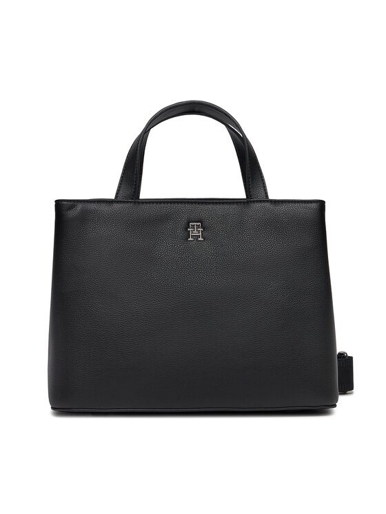 Női Táska Tommy Hilfiger, Fekete, Th Essential Sc Satchel AW0AW15721