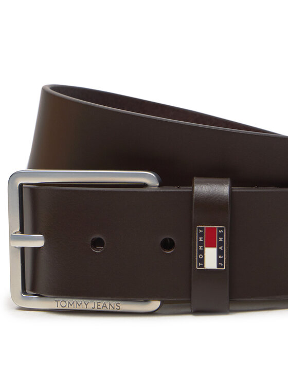 Tommy Jeans Tommy Jeans Ζώνη Ανδρική Tjm Flag Leather 4.0 AM0AM12420 Καφέ