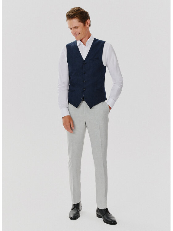 Pako Lorente Pako Lorente Kamizelka P24WP-8X-010 Granatowy Slim Fit