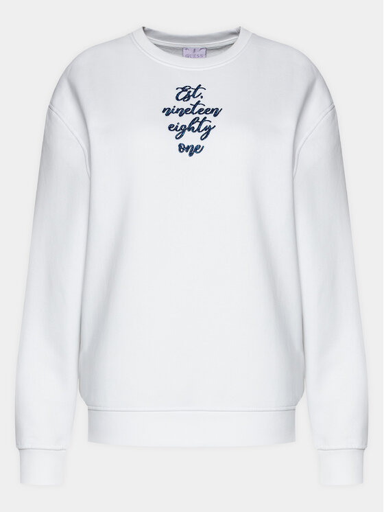Guess Guess Felpa Destiny W4RQ10 K9Z21 Bianco Regular Fit