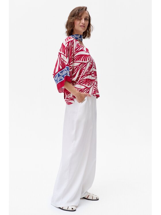 blue shadow blue shadow Bluzka Skala Czerwony Regular Fit