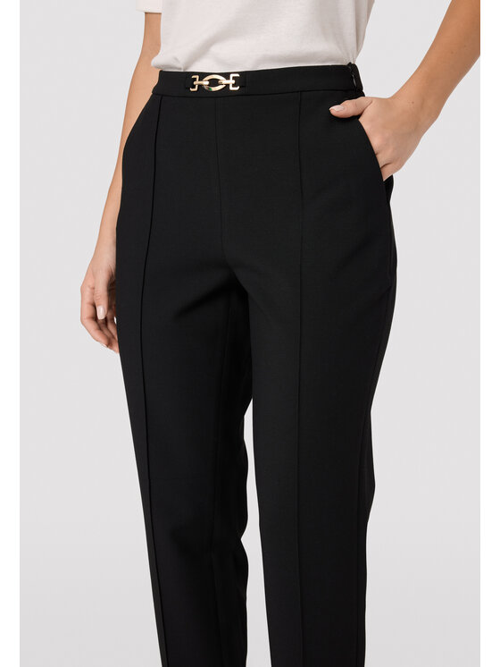 QUIOSQUE QUIOSQUE Spodnie materiałowe QUIOSQUE 3VS003299 Czarny Regular Fit