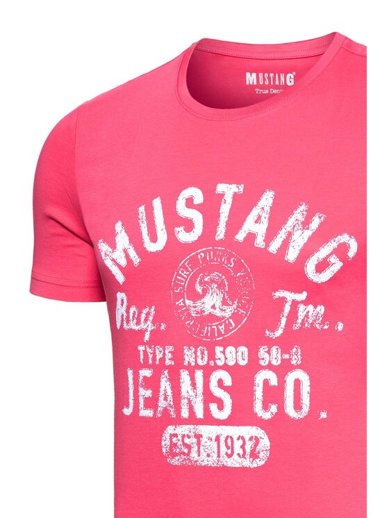 Mustang Mustang T-shirt PRINT TEE Rosa Regular Fit