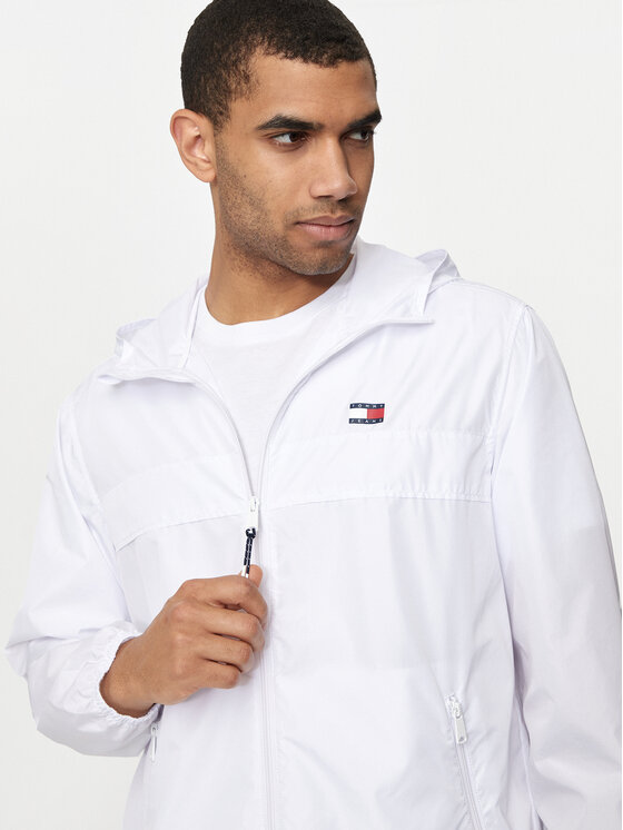 Tommy Jeans Tommy Jeans Geacă de vânt Chicago DM0DM20204 Alb Regular Fit