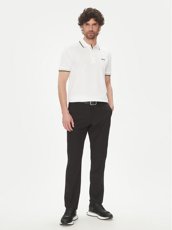 BOSS BOSS Polo majica Paddy 50469055 Écru Regular Fit