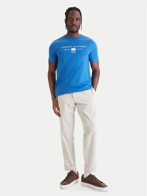 Tommy Hilfiger Tommy Hilfiger T-Shirt Brand Love MW0MW42365 Blau Regular Fit