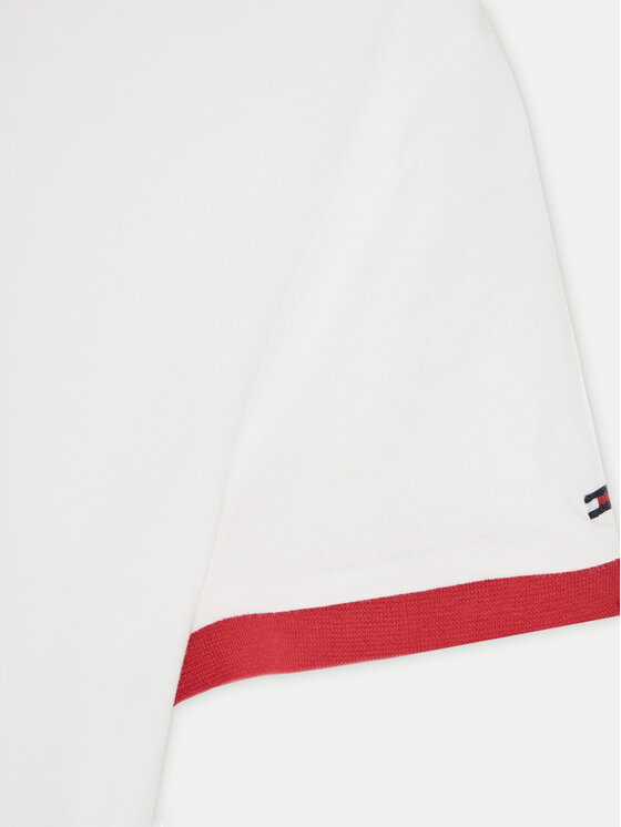 Tommy Hilfiger Tommy Hilfiger Tricou KG0KG08528 D Alb Regular Fit