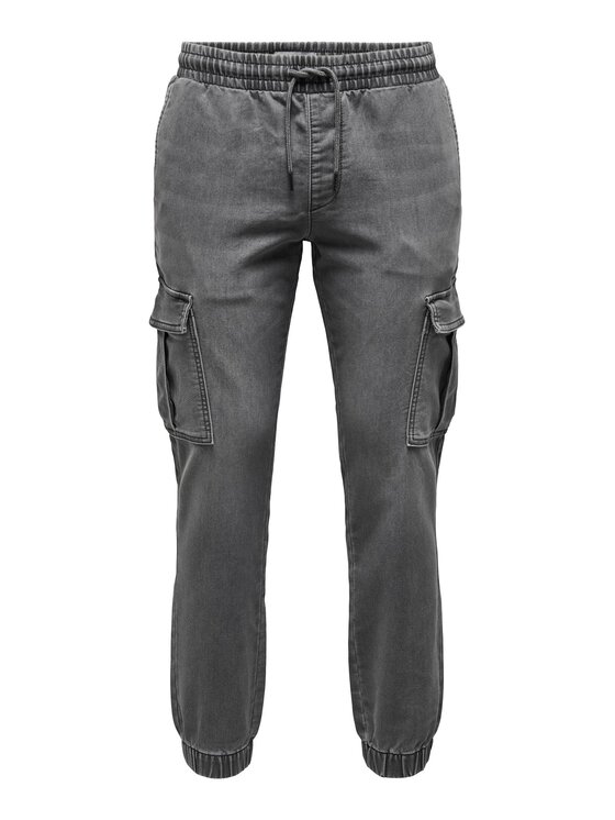 Only & Sons Only & Sons Pantaloni di tessuto 22027402 Grigio Regular Fit
