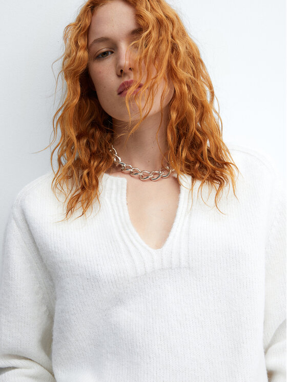 Mango Mango Sweater Nieves 57005808 Fehér Regular Fit