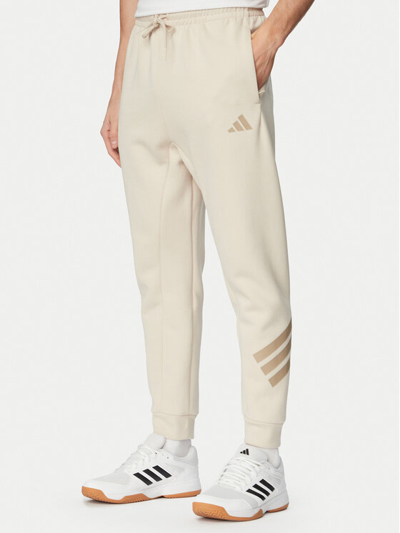 adidas Pantaloni trening Future Icons 3-Stripes KD5206 Bej Regular Fit
