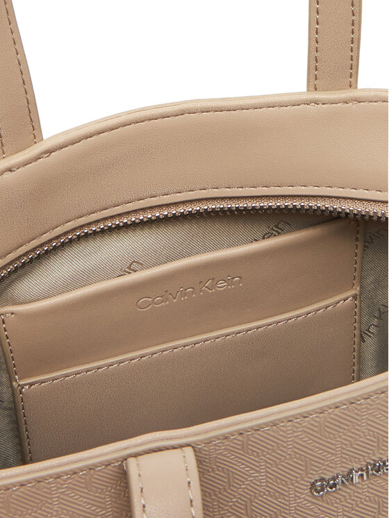 Calvin Klein Calvin Klein Ročna torba Ck Must Small Tote_Mono K60K613023 Rjava