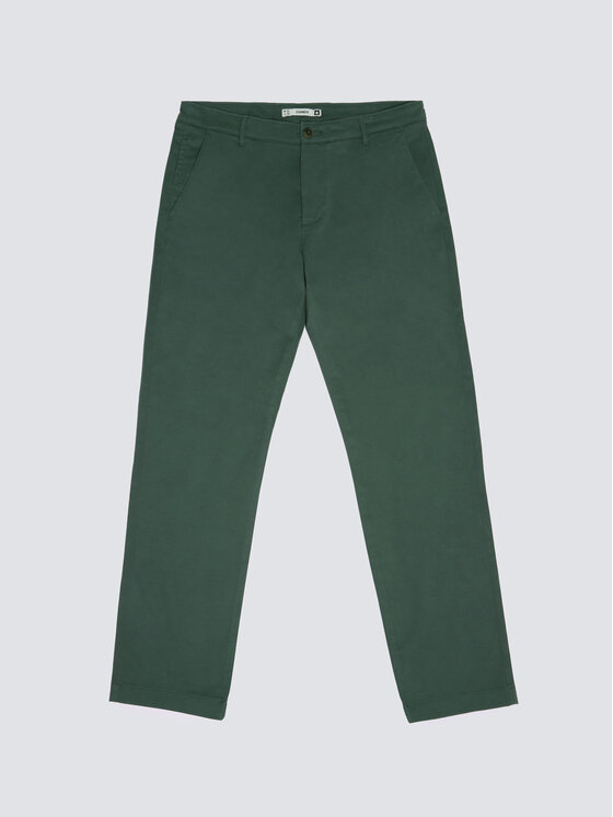 BIG STAR BIG STAR Chinosy TREVOR Zielony Slim Fit