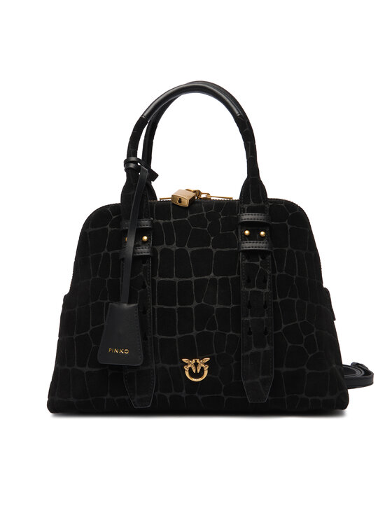 PINKO PINKO Дамска чанта Bowling Bag Medium AI 25-26 PLTT 105906 A2YW Черен
