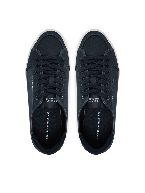 Tommy Hilfiger Tommy Hilfiger Teniszcipő Core Corporate Vulc Canvas FM0FM05398 Sötétkék
