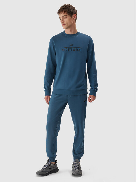 4F 4F Bluza 4FAW23TSWSM692 Niebieski Regular Fit