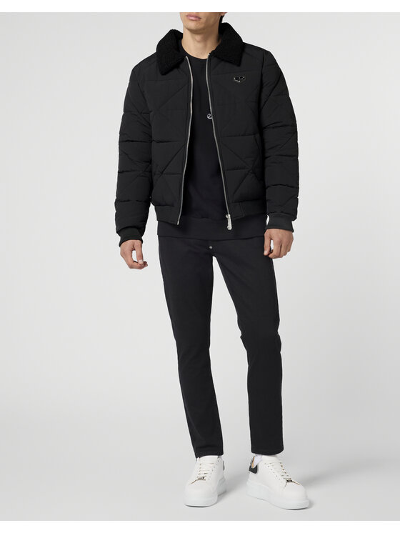 PHILIPP PLEIN PHILIPP PLEIN Kurtka zimowa 28626 Czarny Regular Fit