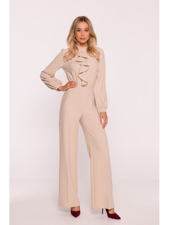 Stylove Stylove Kombinezon S420 Beżowy A-Line Fit