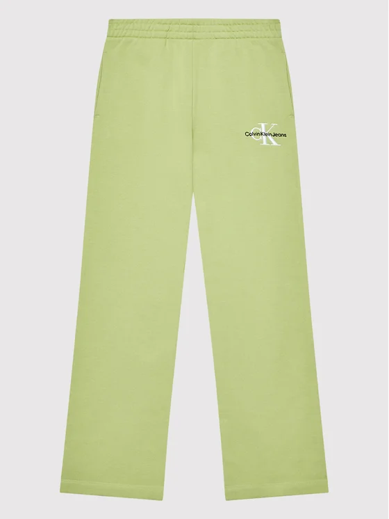 Calvin Klein Jeans Pantaloni trening Monogram Off Placed IG0IG01434 Verde Regular Fit
