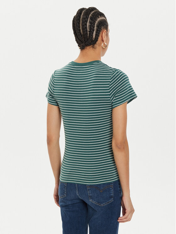 Levi's® Levi's® T-Shirt Essential Housemark 000KK-0004 Πράσινο Slim Fit