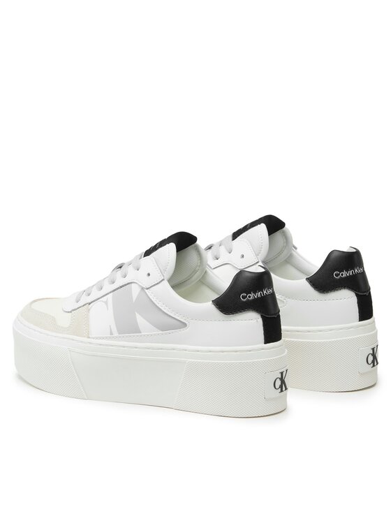 Calvin Klein Jeans Calvin Klein Jeans Sneakers Cupsole Flatform Mix Lth Wn YW0YW01227 Bianco