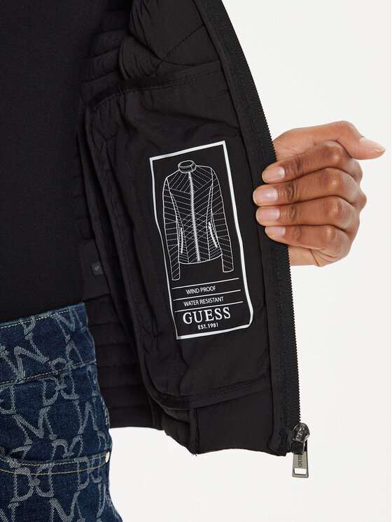 Guess Guess Μπουφάν μεταβατικό W4YL06 KCBV0 Μαύρο Regular Fit