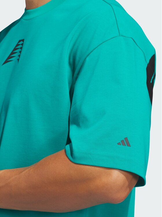 adidas adidas Koszulka techniczna Anthony Edwards Believe That Zielony Loose Fit