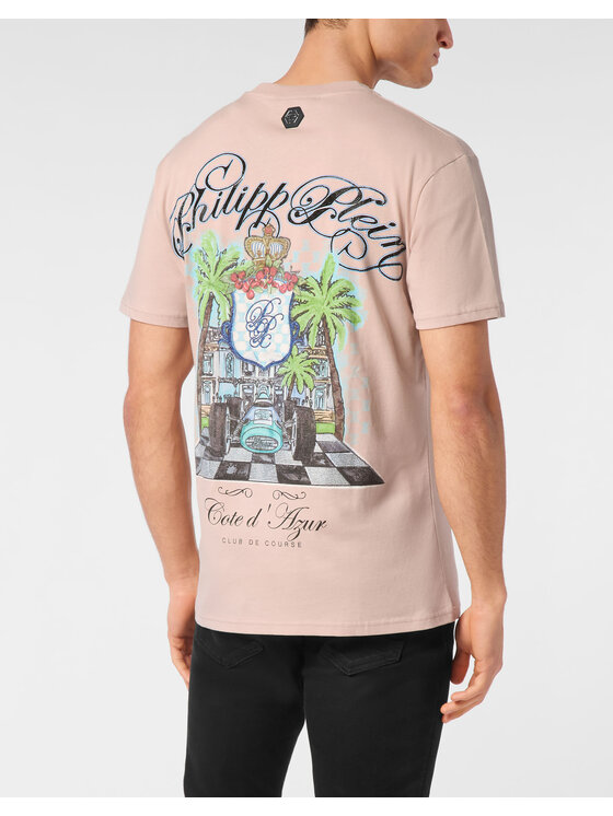PHILIPP PLEIN PHILIPP PLEIN T-Shirt 24933 Kremowy Regular Fit