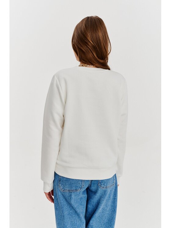 NAOKO NAOKO Mikina Joyful Bílá Regular Fit